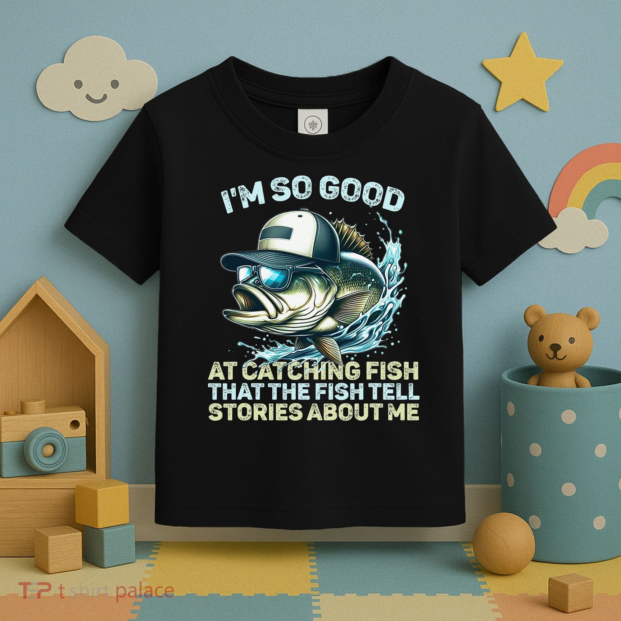 Im So Good At Catching Fish That The Fish Tell Stories Toddler T-Shirt