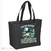 Im So Good At Catching Fish That The Fish Tell Stories Tote Bag thumb 2