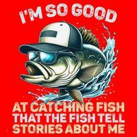 Im So Good At Catching Fish That The Fish Tell Stories Santa Hat thumb 1