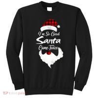 I'm So Good Santa Came Twice Naughty Ugly Christmas Sweatshirt thumb 0