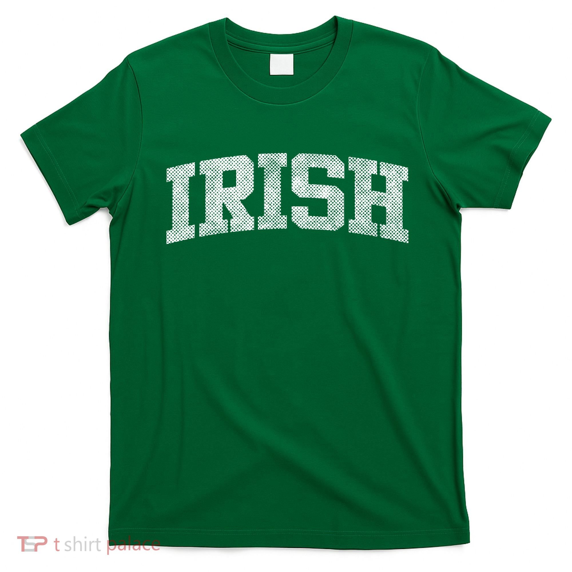 Irish Shamrock Green Plaid Vintage T-Shirt