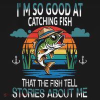 IM So Good At Catching Fish That The Fish Tell Stories Apron thumb 3