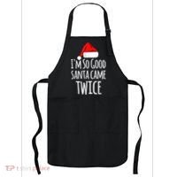 I'm So Good Santa Came Twice Funny Christmas Apron thumb 0