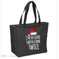 I'm So Good Santa Came Twice Funny Christmas Tote Bag thumb 2