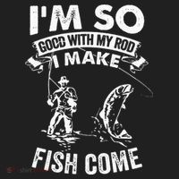 I'm So Good With My Rod I Make Fish Come Beanie thumb 2