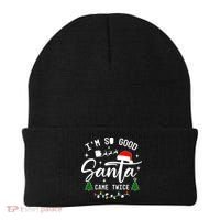Im So Good Santa Came Twice Funny Christmas Lights Beanie thumb 0