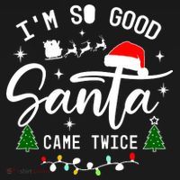 Im So Good Santa Came Twice Funny Christmas Lights Women's Hoodie thumb 2