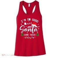 Im So Good Santa Came Twice Funny Christmas Lights Women's Tank Top thumb 0