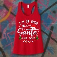 Im So Good Santa Came Twice Funny Christmas Lights Women's Tank Top thumb 3