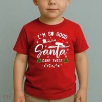 Im So Good Santa Came Twice Funny Christmas Lights Toddler T-Shirt thumb 2