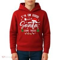 Im So Good Santa Came Twice Funny Christmas Lights Kids Hoodie thumb 4
