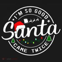 Im So Good Santa Came Twice Funny Christmas Logo Women's Hoodie thumb 2