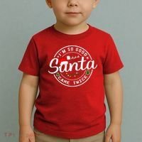 Im So Good Santa Came Twice Funny Christmas Logo Toddler T-Shirt thumb 2