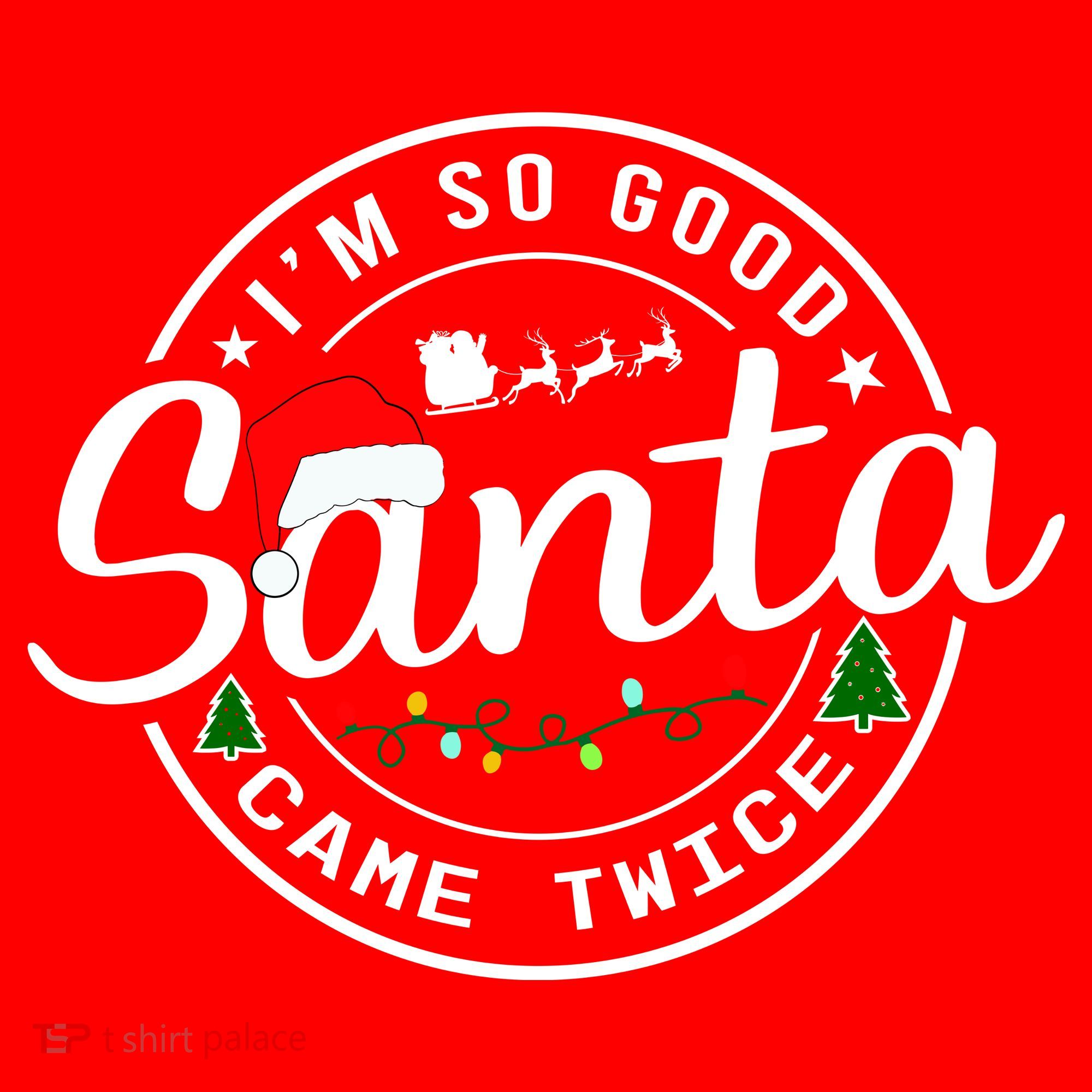 Im So Good Santa Came Twice Funny Christmas Logo Visor