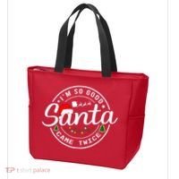 Im So Good Santa Came Twice Funny Christmas Logo Tote Bag thumb 3