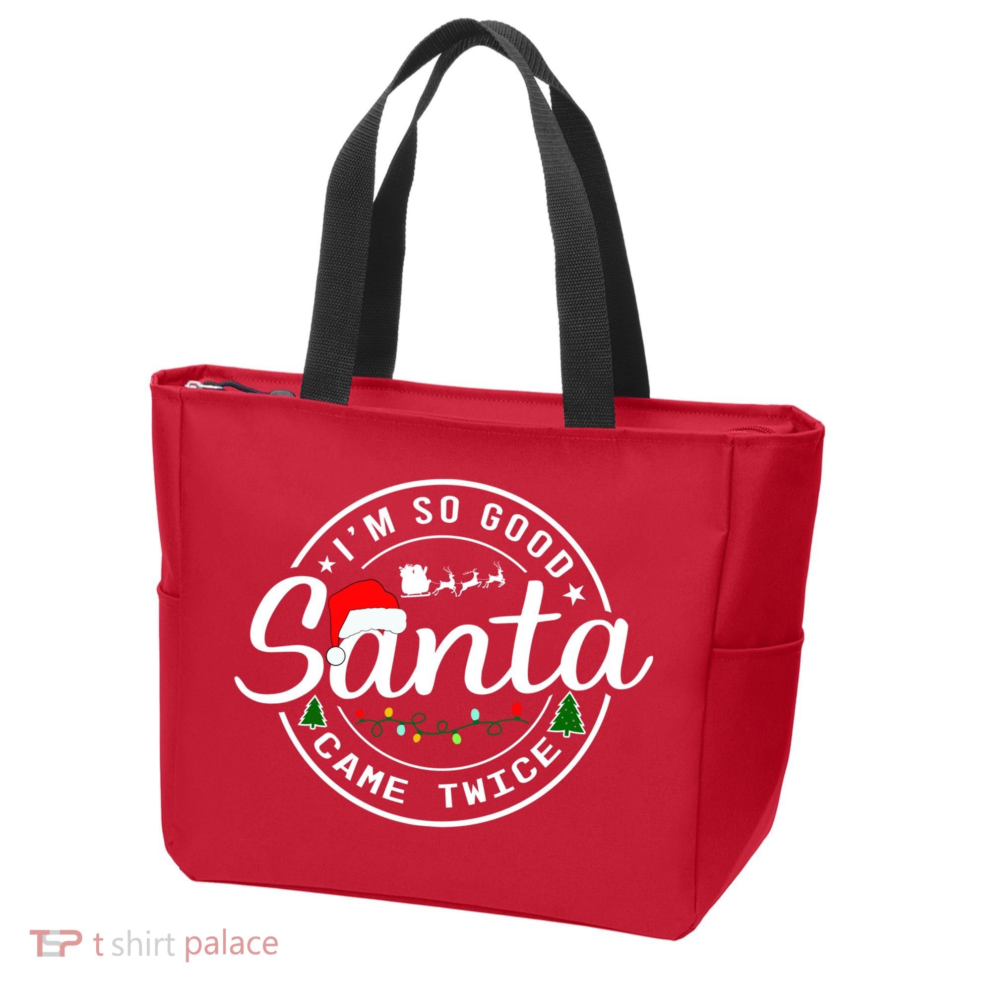 Im So Good Santa Came Twice Funny Christmas Logo Tote Bag