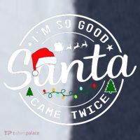 Im So Good Santa Came Twice Funny Christmas Logo Sport-Tek Competitor United Soccer Jersey thumb 4