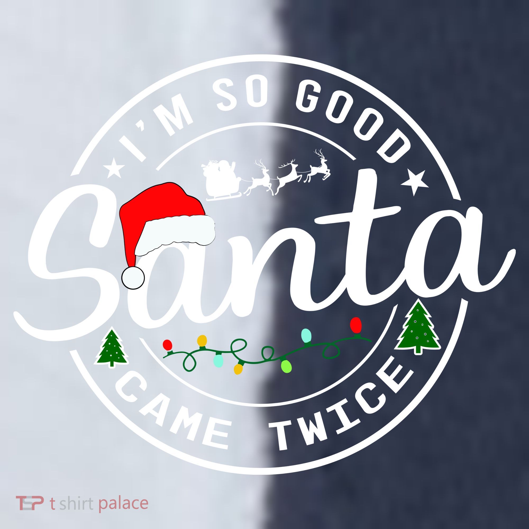 Im So Good Santa Came Twice Funny Christmas Logo Sport-Tek Competitor United Soccer Jersey
