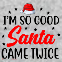 I'm So Good Santa Came Twice Funny Christmas The Baniff Cuffed Pom Beanie thumb 2
