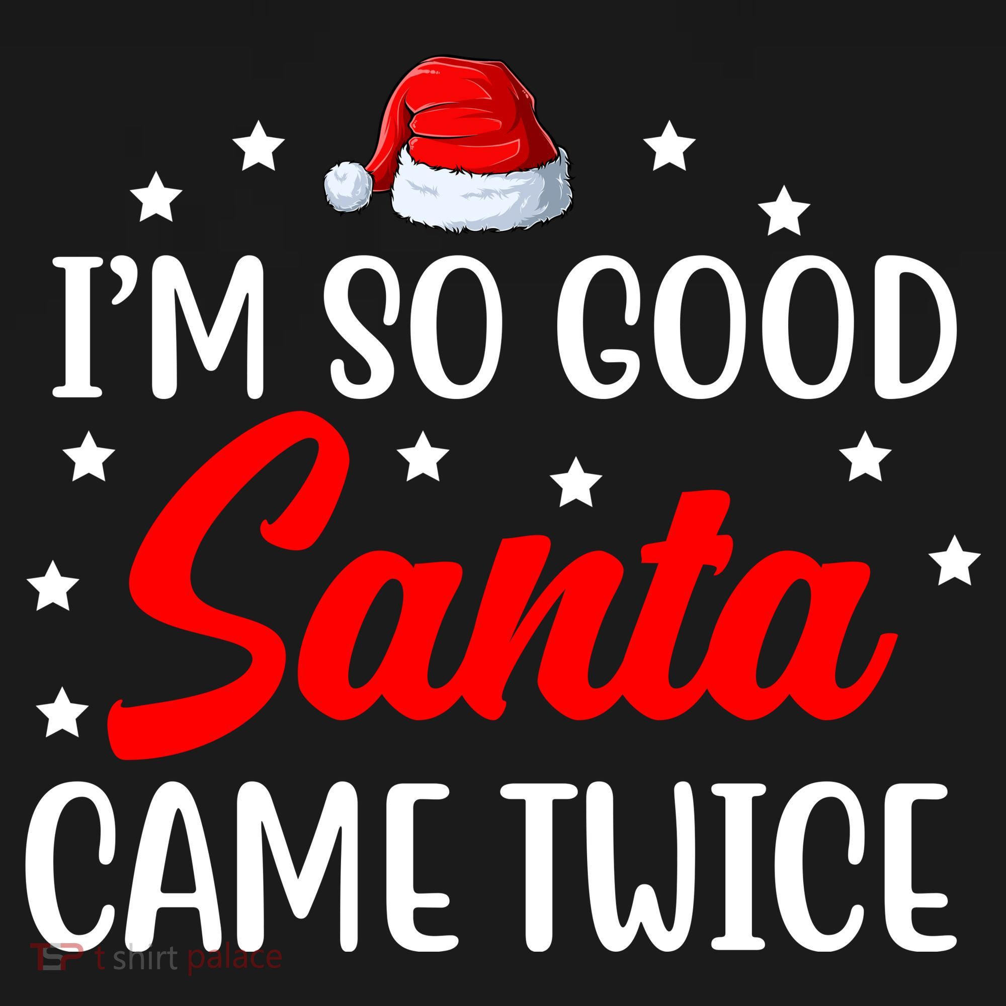 I'm So Good Santa Came Twice Funny Christmas Pom Pom 12in Knit Beanie