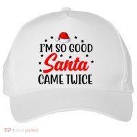 I'm So Good Santa Came Twice Funny Christmas Five-Panel Snapback Cap thumb 0