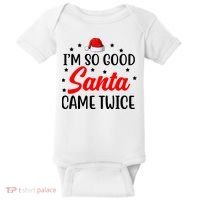 I'm So Good Santa Came Twice Funny Christmas Baby Bodysuit thumb 0