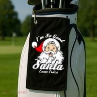 I'm So Good Santa Came Twice Funny Naughty Xmas Gift Golf Towel thumb 2