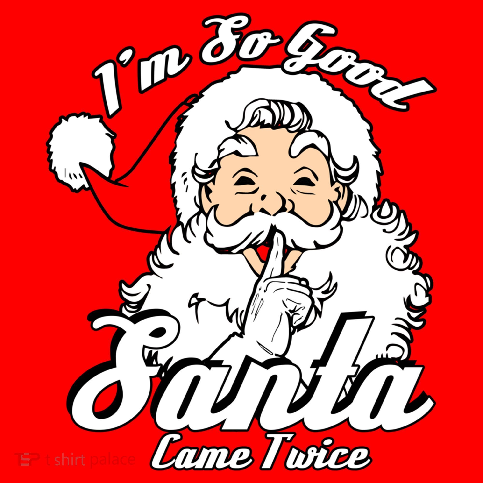 I'm So Good Santa Came Twice Funny Naughty Xmas Gift Santa Hat
