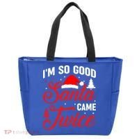 Im So Good Santa Came Twice Naughty Ugly Dirty Santa Gift Tote Bag thumb 0