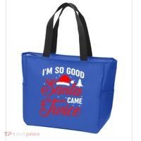 Im So Good Santa Came Twice Naughty Ugly Dirty Santa Gift Tote Bag thumb 3