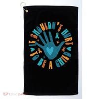 It Shouldn't Hurt To Be A Child Abuse Prevention Awareness Golf Towel thumb 0