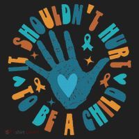 It Shouldn't Hurt To Be A Child Abuse Prevention Awareness Golf Towel thumb 3
