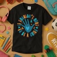 It Shouldn't Hurt To Be A Child Abuse Prevention Awareness Kids T-Shirt thumb 3