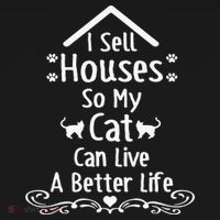 I Sell Houses So My Cat Live Realtor Life Real Estate Agent Women's Hoodie thumb 2