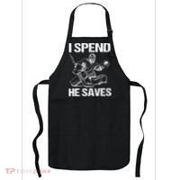 I Spend He Saves Hockey Goalie Apron thumb 0