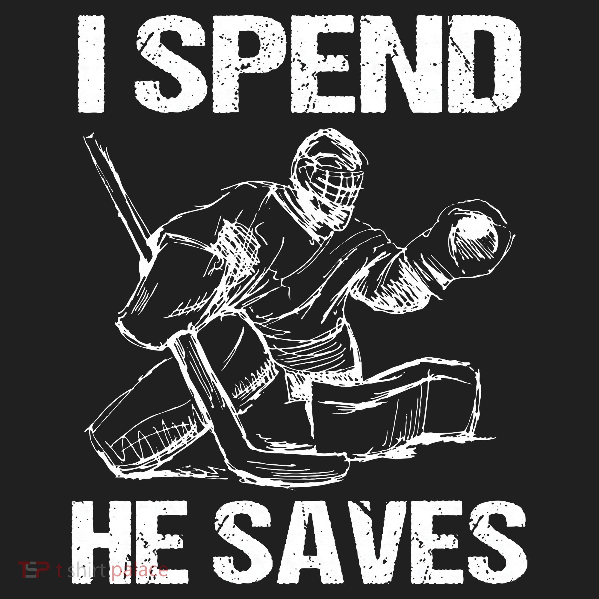 I Spend He Saves Hockey Goalie Beanie