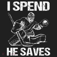 I Spend He Saves Hockey Goalie Hat thumb 2