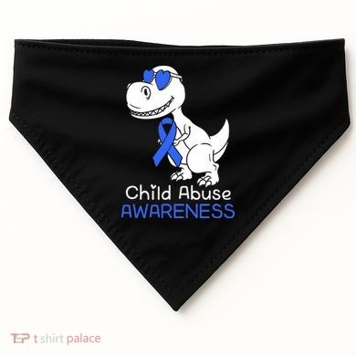 It Shouldn't Hurt To Be A Child Abuse Prevention Awareness USA-Made Doggie Bandana