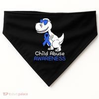 It Shouldn't Hurt To Be A Child Abuse Prevention Awareness USA-Made Doggie Bandana thumb 0