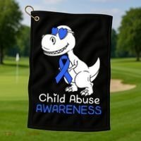 It Shouldn't Hurt To Be A Child Abuse Prevention Awareness Golf Towel thumb 1