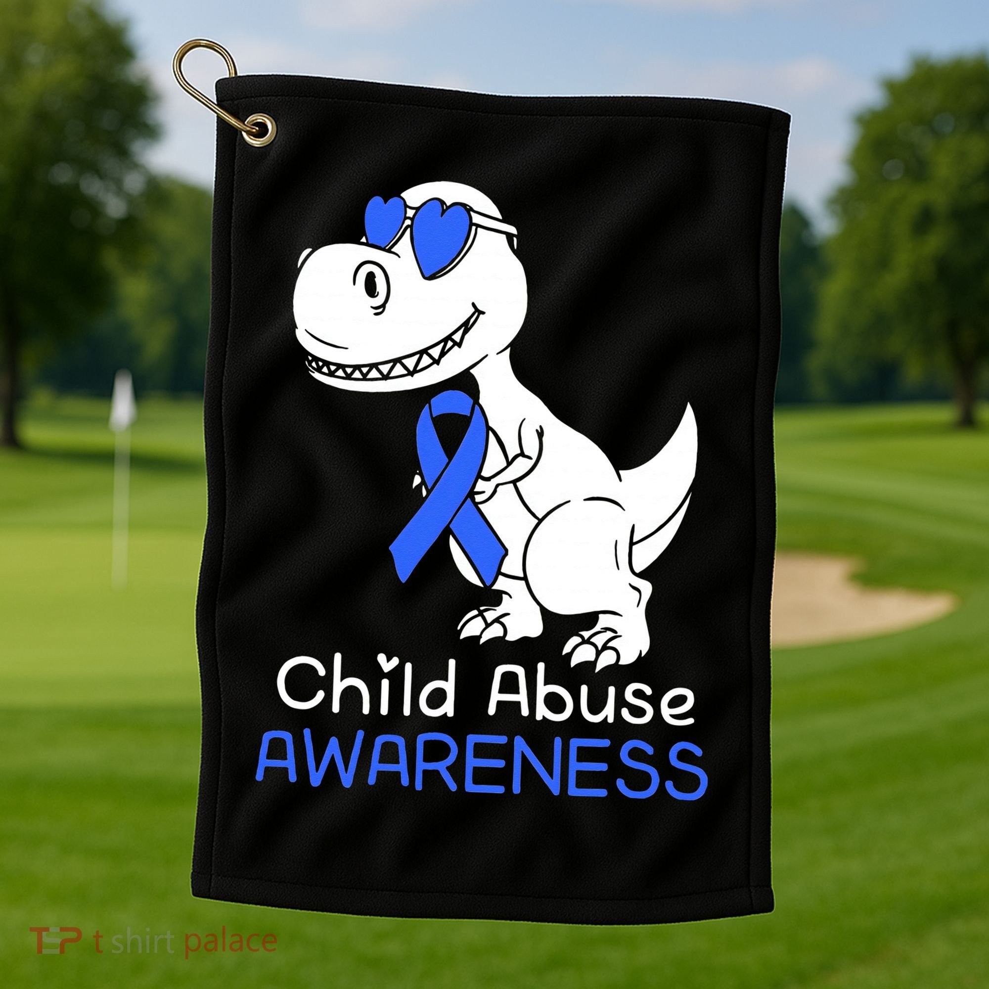 It Shouldn't Hurt To Be A Child Abuse Prevention Awareness Golf Towel