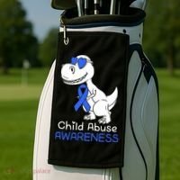 It Shouldn't Hurt To Be A Child Abuse Prevention Awareness Golf Towel thumb 2