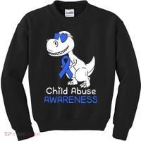 It Shouldn't Hurt To Be A Child Abuse Prevention Awareness Kids Sweatshirt thumb 0