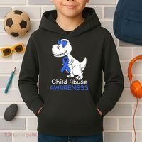 It Shouldn't Hurt To Be A Child Abuse Prevention Awareness Kids Hoodie thumb 2