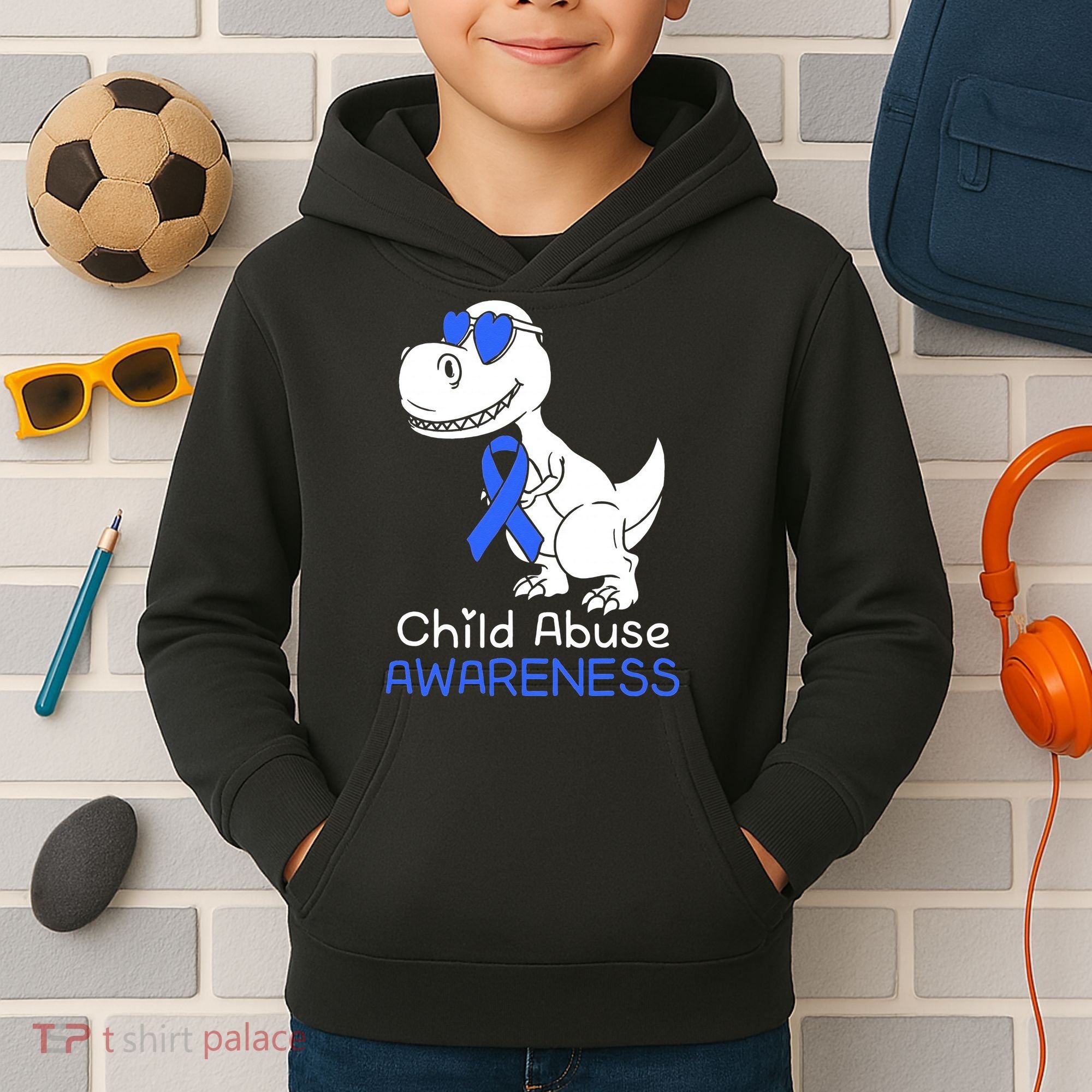 It Shouldn't Hurt To Be A Child Abuse Prevention Awareness Kids Hoodie