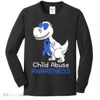 It Shouldn't Hurt To Be A Child Abuse Prevention Awareness Kids Long Sleeve Shirt thumb 0