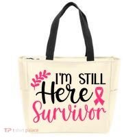 I'm Still Here Survivor Breast Cancer Awareness Tote Bag thumb 0