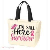 I'm Still Here Survivor Breast Cancer Awareness Tote Bag thumb 3
