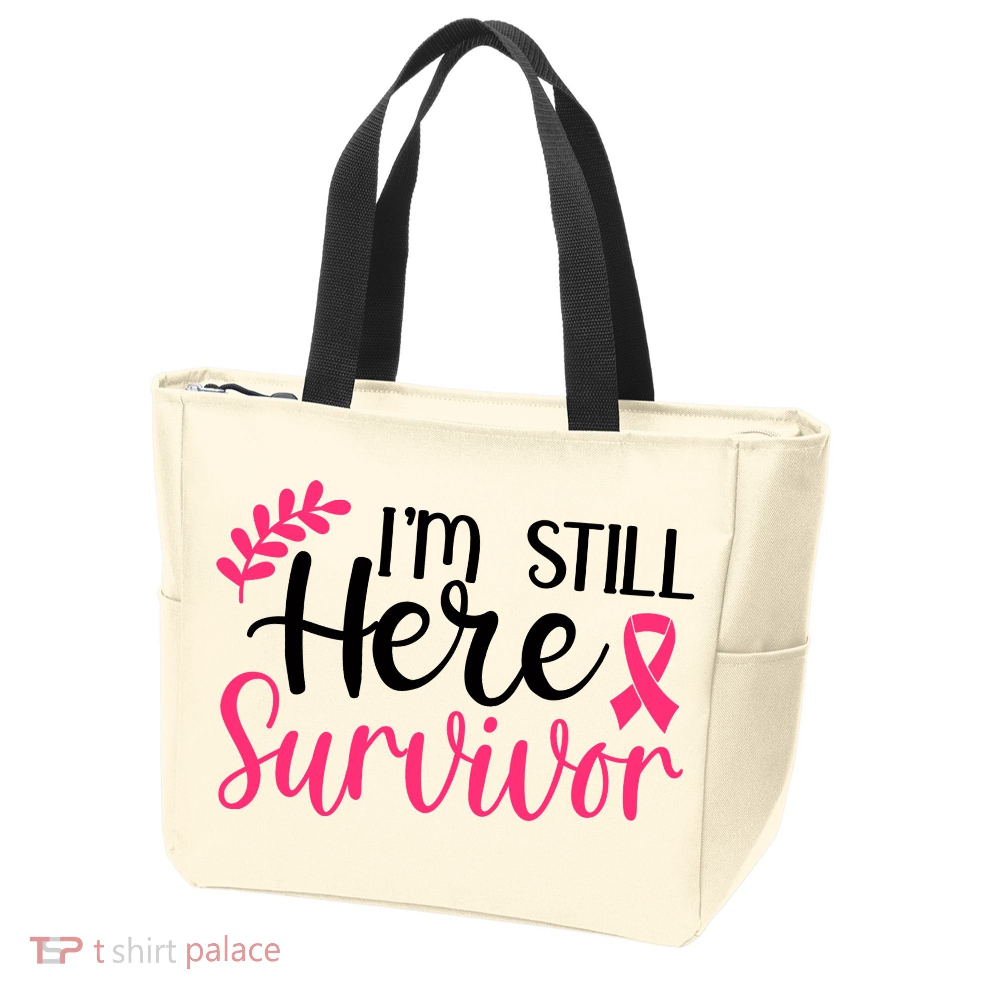 I'm Still Here Survivor Breast Cancer Awareness Tote Bag