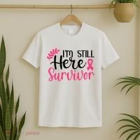 I'm Still Here Survivor Breast Cancer Awareness T-Shirt thumb 2